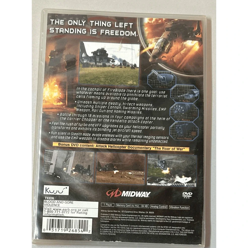 FireBlade (Sony PlayStation 2, 2002) CIB complete manual box disc tested